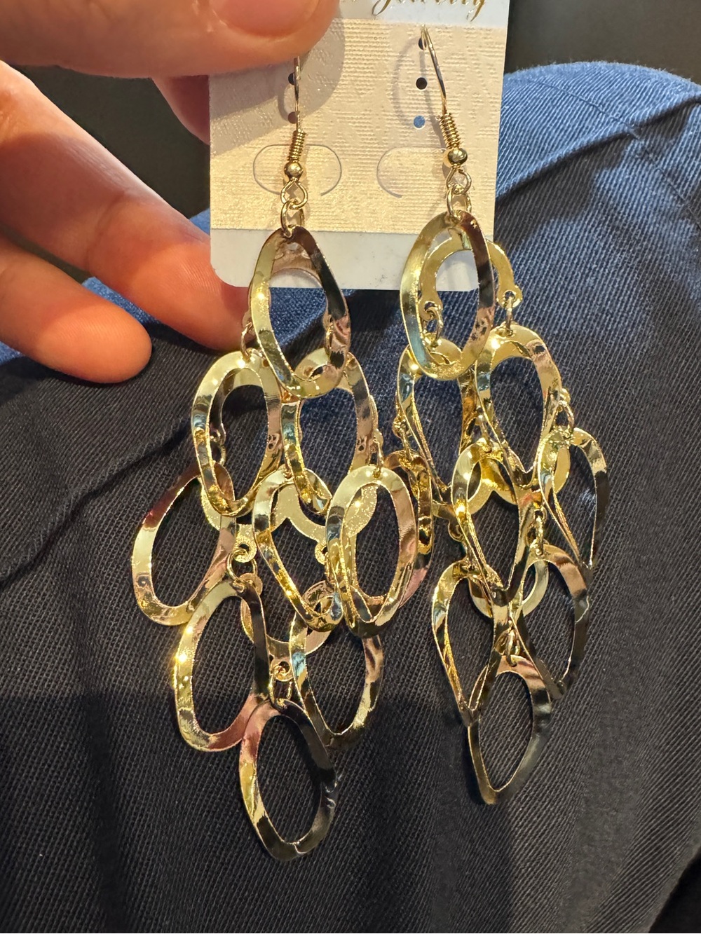 Fashion Jewelry Gold Multi-Loop Dangle Earrings for Women